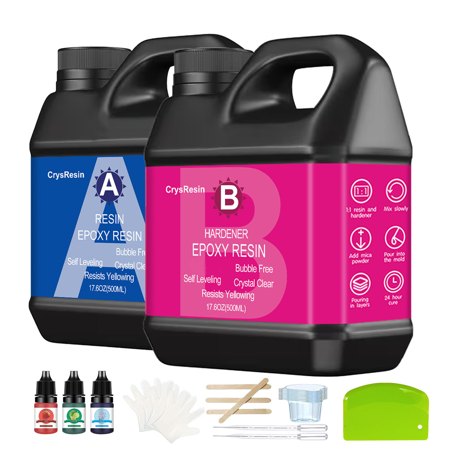Resin Kit Cast - Crystal Clear Epoxy Resin 1:1 Kit