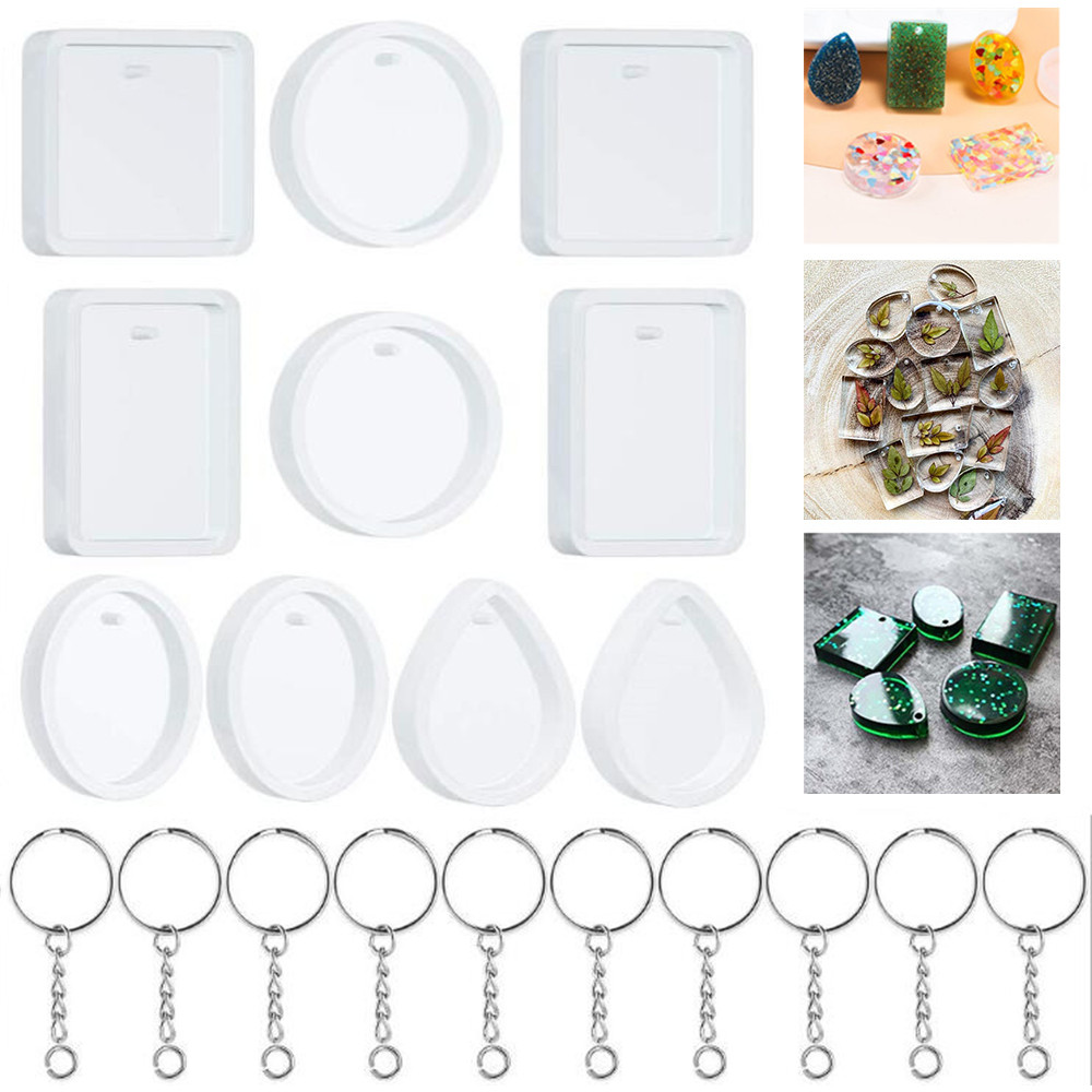 Resin Kit Cast - 20 Cái/bộ DIY Móc Khóa Mặt