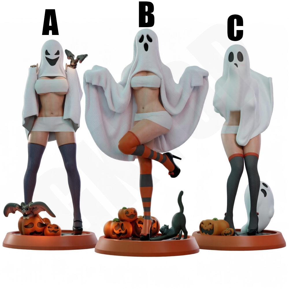 Model Kit Diorama - Halloween Ghost Lady 1/24 Scale Resin
