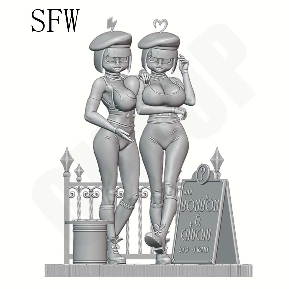 Model Kit Diorama - Twin Beauties 1/24 Scale Resin Figure