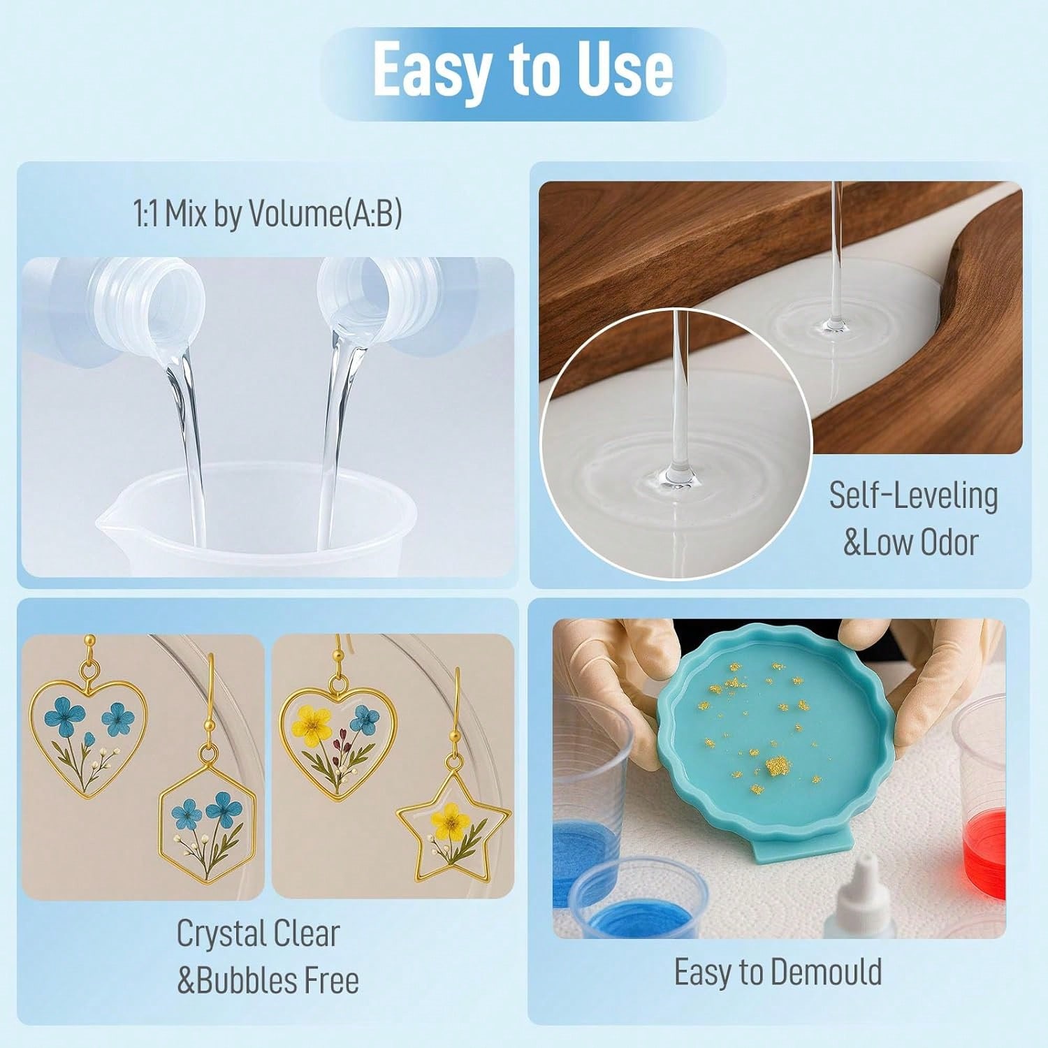 Crystal Clear Epoxy Resin 1:1  - đánh giá và giá Resin Kit Cast