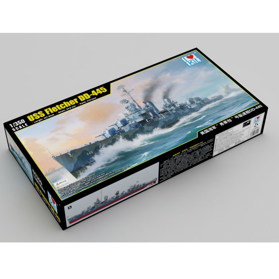 Fletcher DD-445 USS Destroyer  - đánh giá và giá Model Kit Destroyer