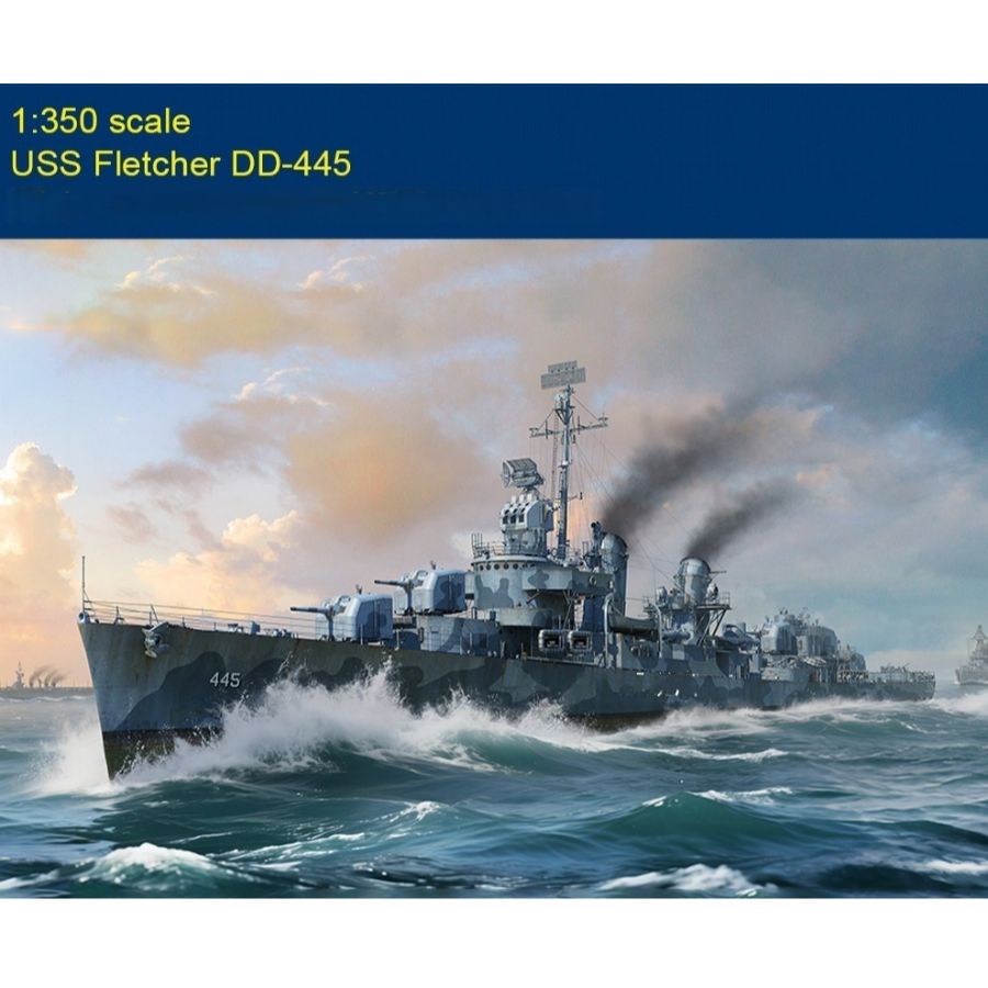 Fletcher DD-445 USS Destroyer  - đánh giá và giá Model Kit Destroyer