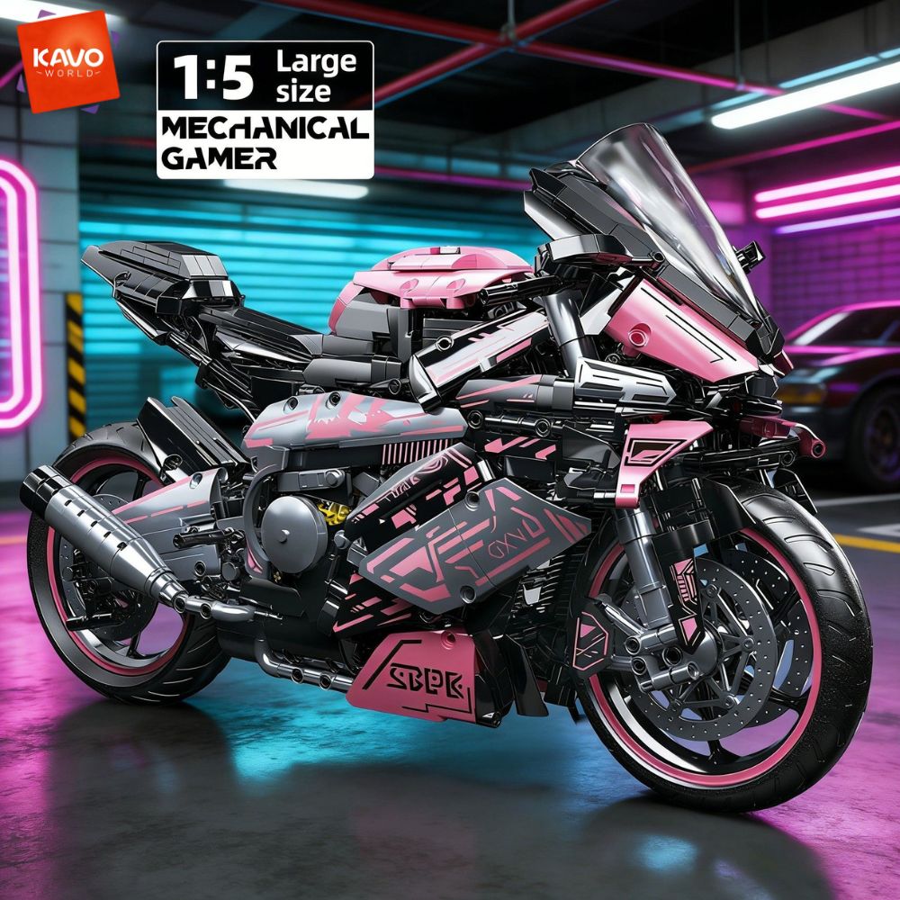 KAVOWORLD 2096PCS Pink Motorcy - đánh giá và giá Model Kit Motor Nuclear
