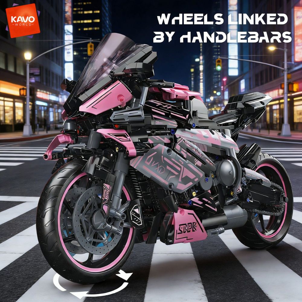 KAVOWORLD 2096PCS Pink Motorcy - đánh giá và giá Model Kit Motor Nuclear