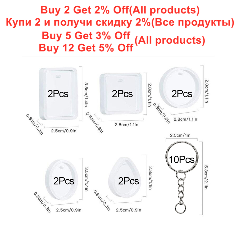 20 Cái/bộ DIY Móc Khóa Mặt Dây - đánh giá và giá Resin Kit Cast