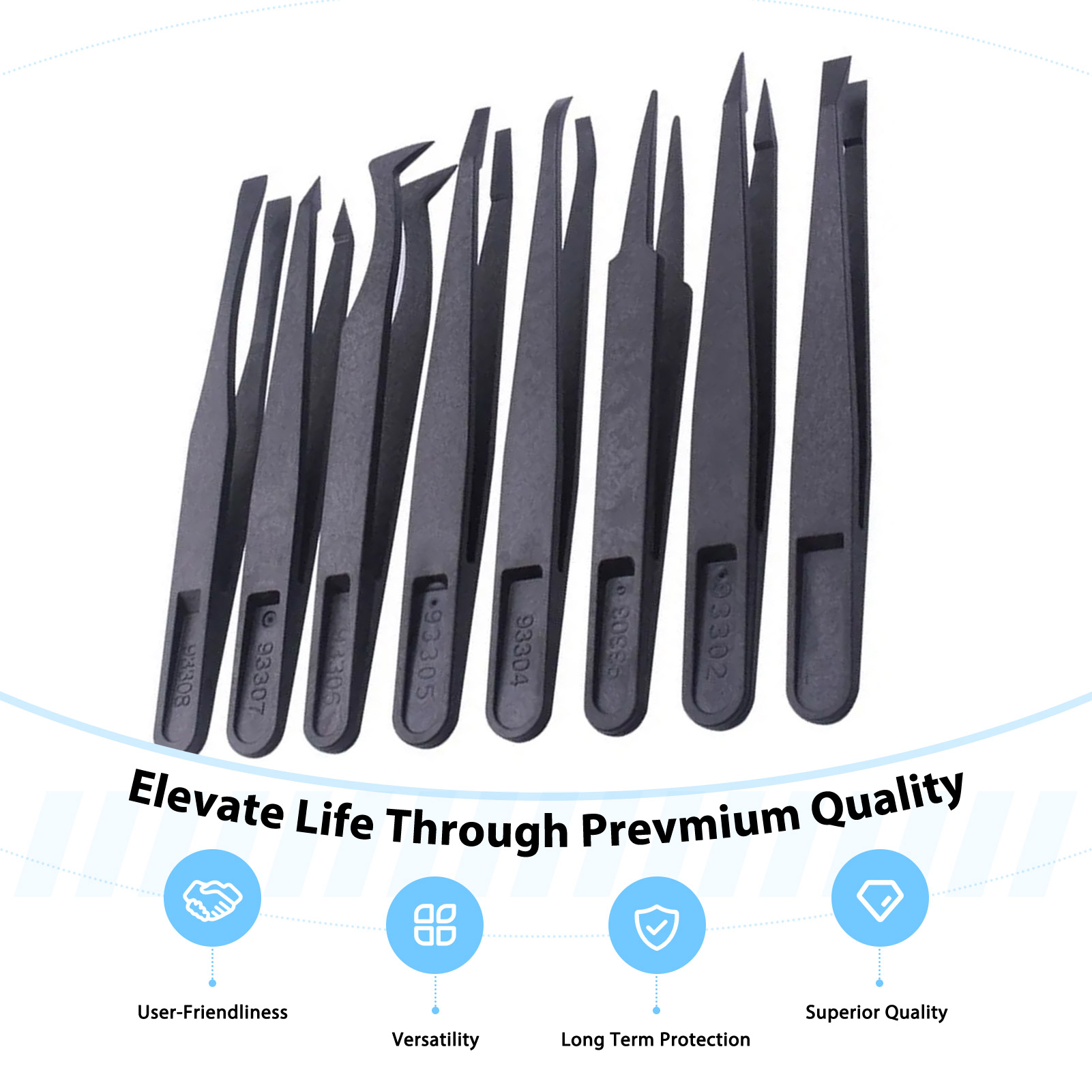 8pcs Carbon Fiber Tweezers Set - đánh giá và giá Model Kit Tweezers