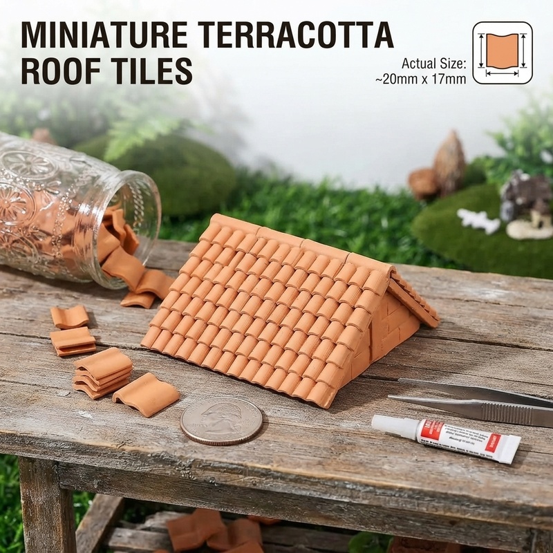 Miniature Roof Tiles Set 100pc - đánh giá và giá Model Kit Tweezers