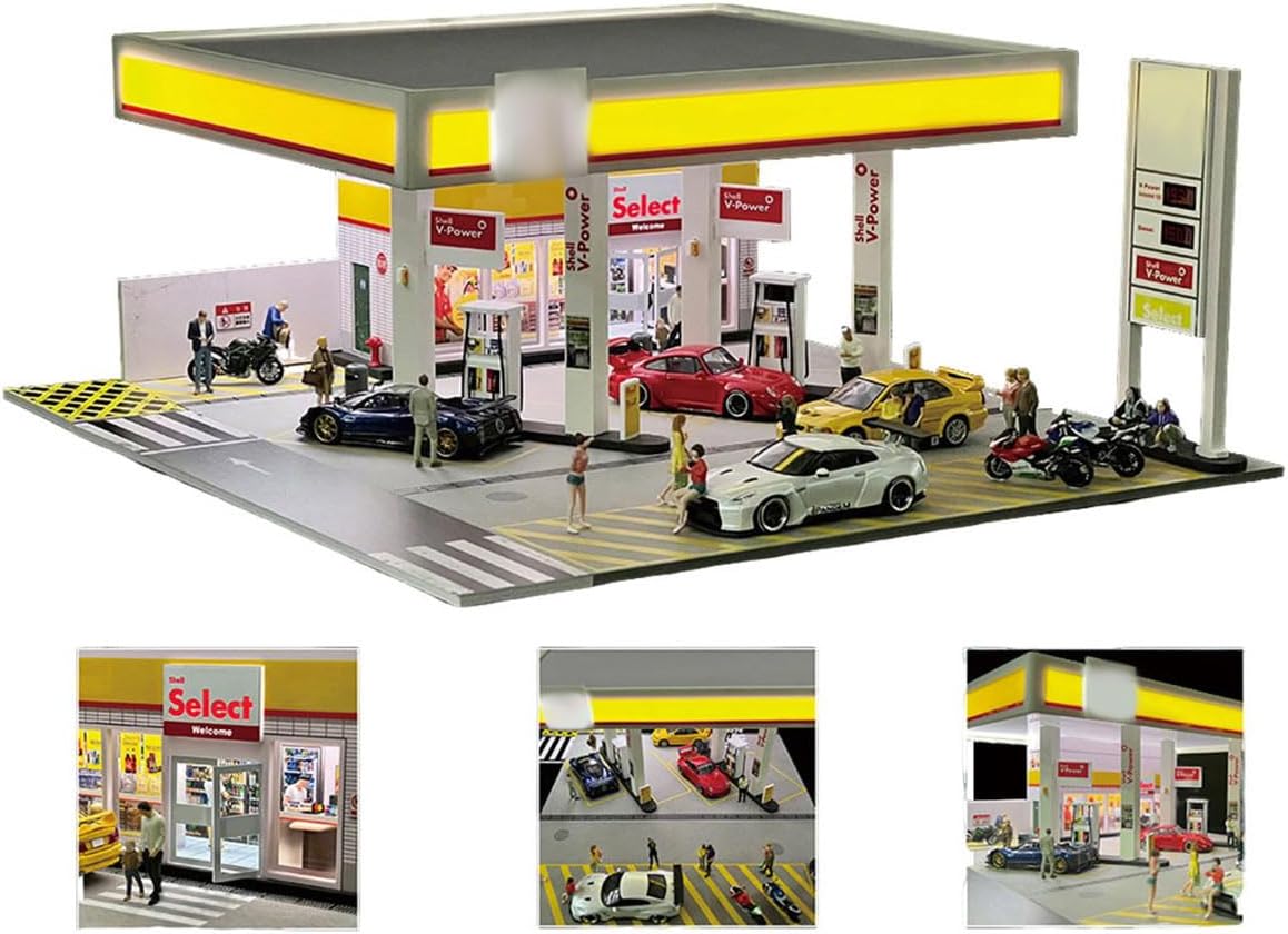 1/64 Scale Shell Gas Station D - đánh giá và giá Model Kit Diorama