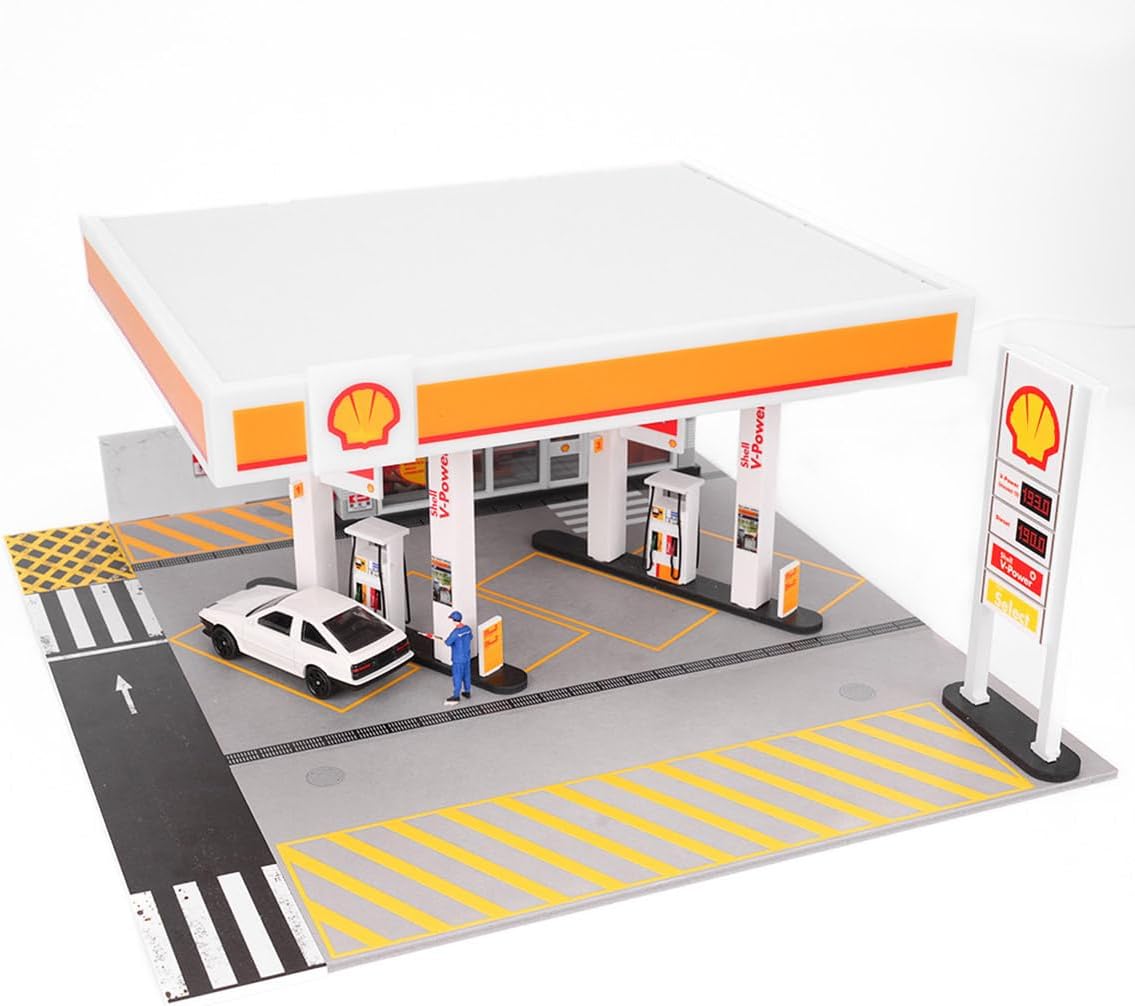 1/64 Scale Shell Gas Station D - đánh giá và giá Model Kit Diorama