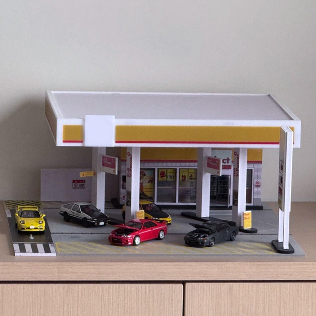 1/64 Scale Shell Gas Station D - đánh giá và giá Model Kit Diorama