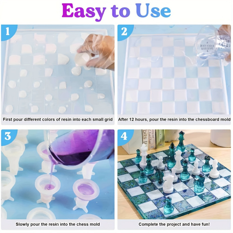23pcs Chess Set with Silicone  - đánh giá và giá Resin Kit Cast