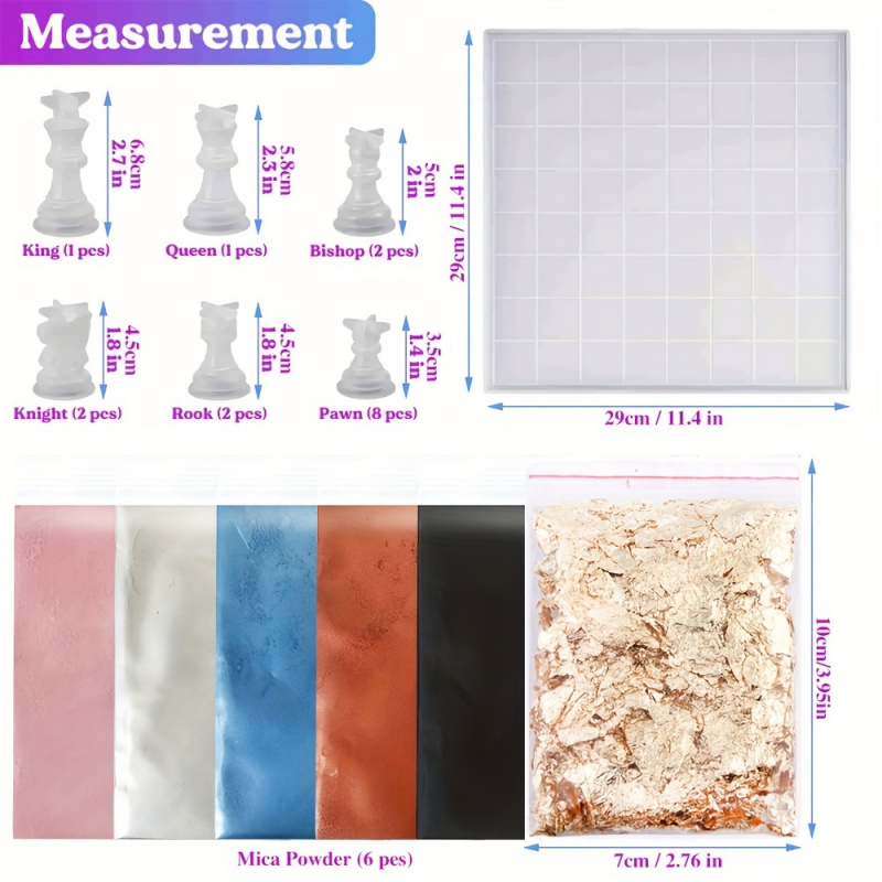23pcs Chess Set with Silicone  - đánh giá và giá Resin Kit Cast