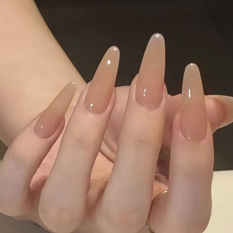 24 Pcs Nude Simple False Nails - đánh giá và giá Sanding Stick Set