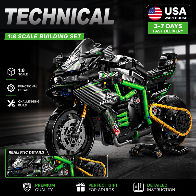 New MOC Motorcycle Building Bl - đánh giá và giá Model Kit Motor Nuclear