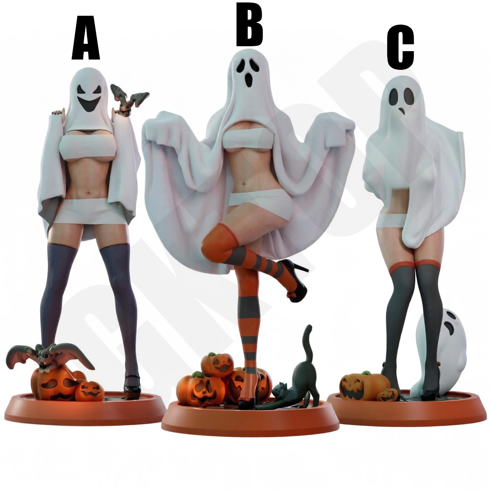 Halloween Ghost Lady 1/24 Scal - đánh giá và giá Model Kit Diorama